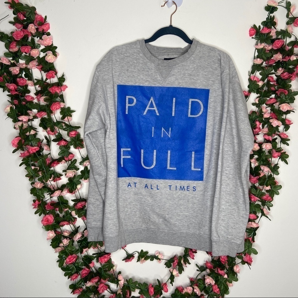 Koman Gray Graphic Sweatshirt Unisex Large